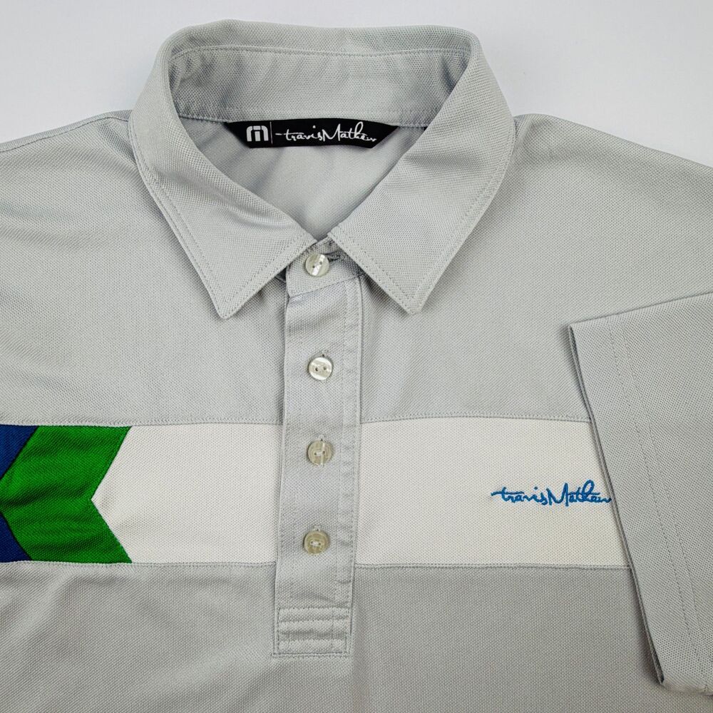 TravisMathew Golf Polo Large Gray